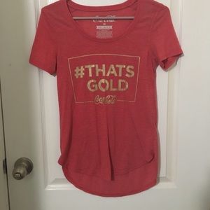 Coca-cola shirt with gold font #thatsgold